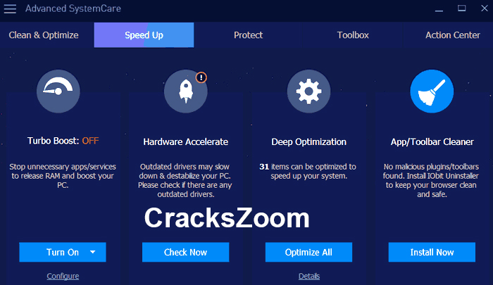 Advanced SystemCare Pro Crack Interface