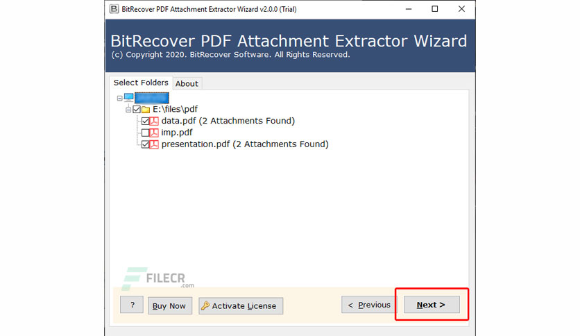 BitRecover PDF Attachment Extractor Wizard Crack